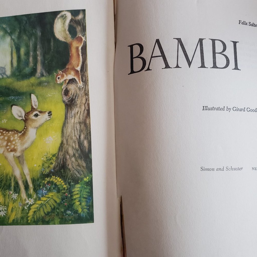 Bambi 1956 Hardcover Book - Picture 5 of 5